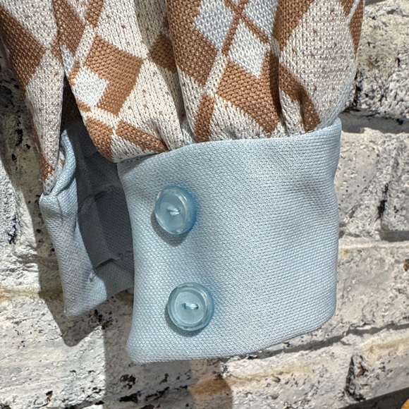 70s Geometric Patterned Women's Top - Picture 5 of 9